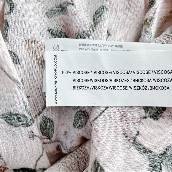 NWT Minkpink • Wild Leopard‎ Ruffle Midi Dress in Pink, Size Small - Picture 16 of 16